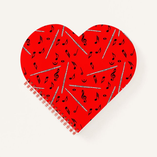 Flute Music Note Notizbuch (Vorderseite)