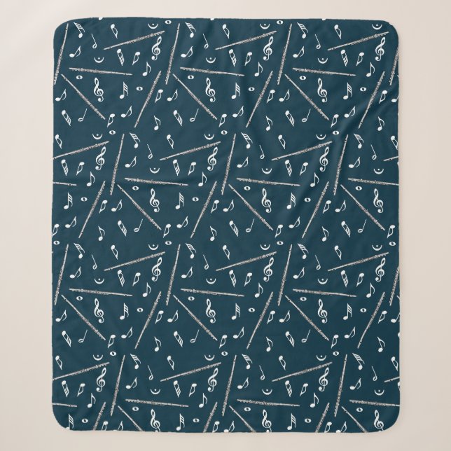 Flute Music Note Sherpadecke (Vorderseite)