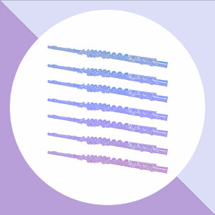Flute Music Pink Lila Blue Runder Aufkleber