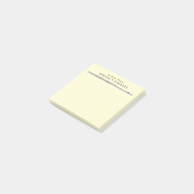 Flute Music Teacher Band Post-it Klebezettel (angewinkelt)