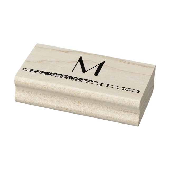 Flute Musician Music Teacher Band Gummistempel (Stempel)