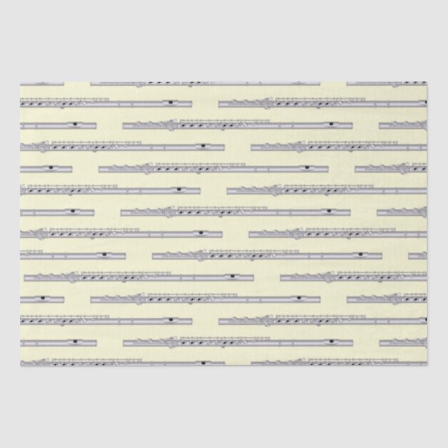 Flute Musician Music Teacher Band Seidenpapier (Vorderseite)