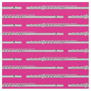 Flute Musik Musiker Zimmerdekor Rosa Stoff