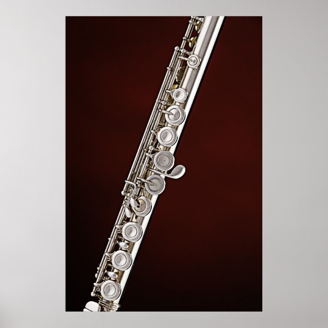 Flute oder Flutist-Musikerposter Poster (Vorne)