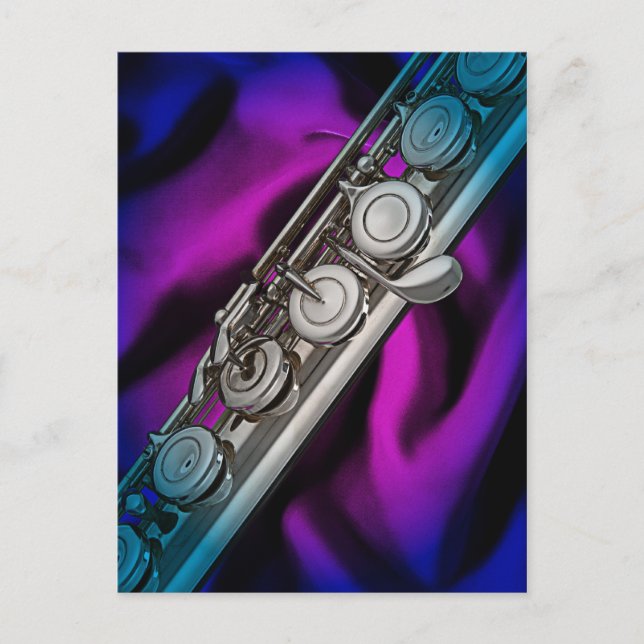 Flute- oder Flutist-Postkarte oder Postkarte (Vorderseite)