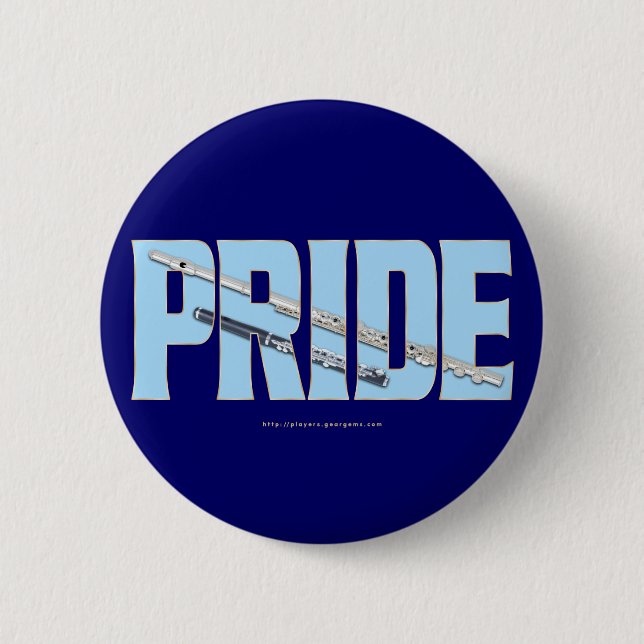 Flute - Piccolo Pride Button (Vorderseite)