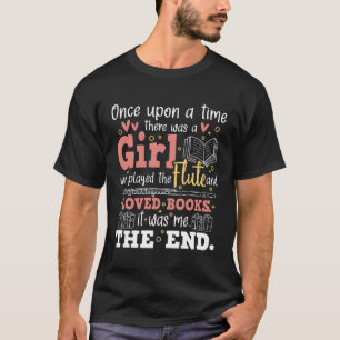 Flute Player Book Flutist Marching Band Musiker T-Shirt