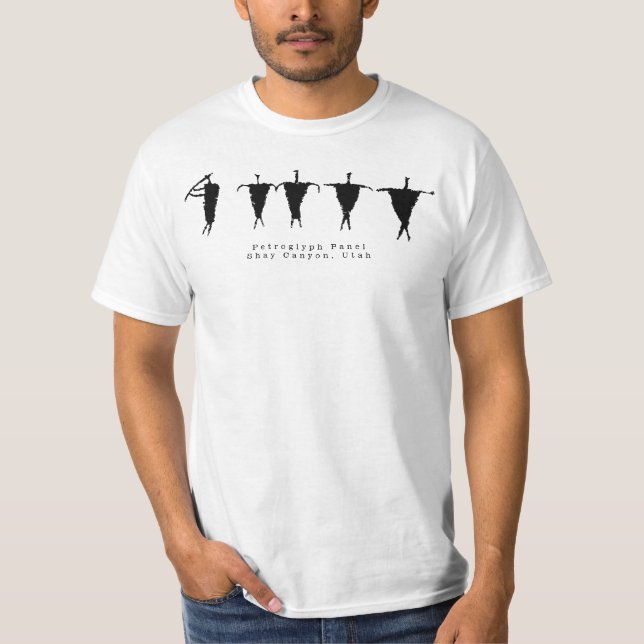 Flute Player & Caravan Petroglyph Panel T - Shirt (Vorderseite)