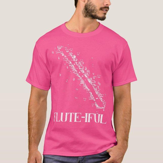 Flute Player Musikinstrument Schöne Flute Musi T-Shirt (Vorderseite)