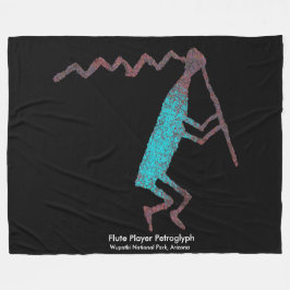 Flute Player Petroglyph Fleecedecke
