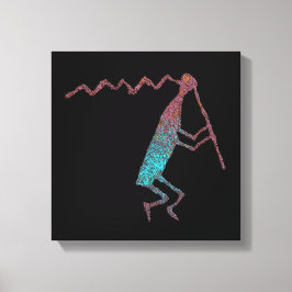 Flute Player Petroglyph Leinwanddruck