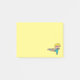 Flute Player Post-it Klebezettel