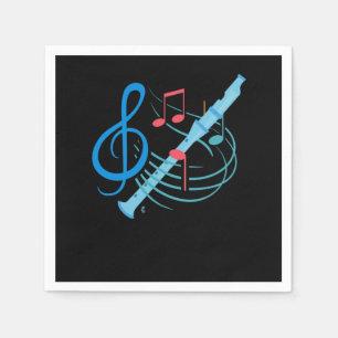 Flute Player stellt Phantastische Musiker Wind Ins Serviette