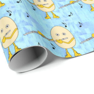 Flute Playing Egghead Geschenkpapier
