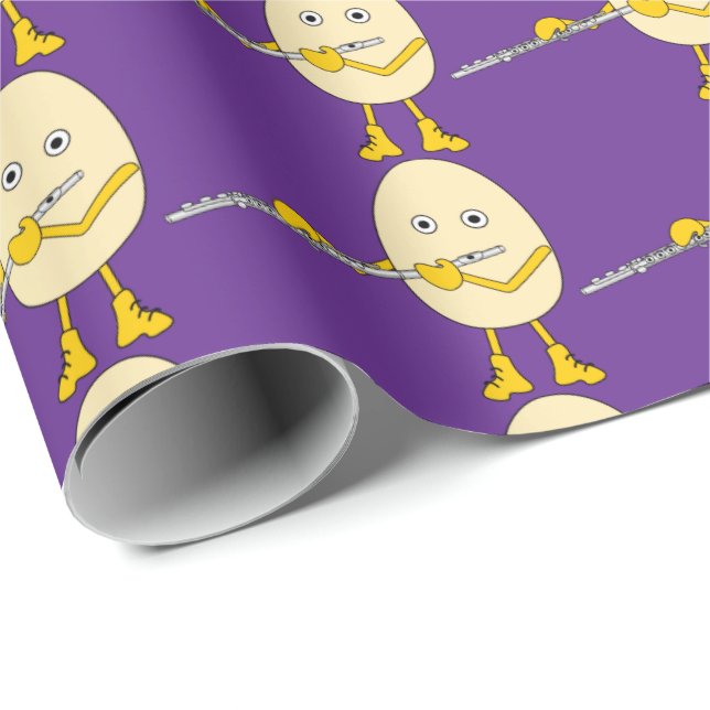 Flute Playing Egghead Geschenkpapier (Rolleneckpunkt)