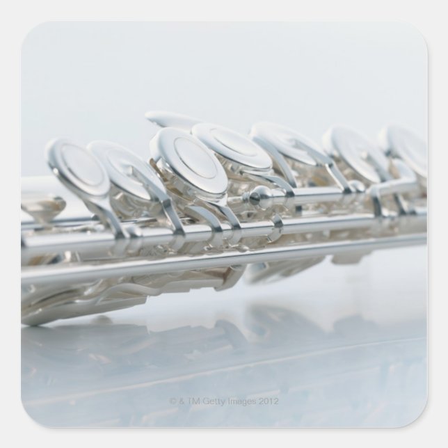 Flute Quadratischer Aufkleber (Vorderseite)