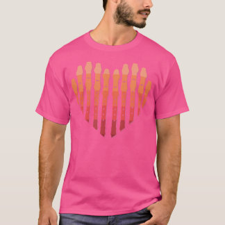 Flute Rekorder Flute Herz T-Shirt