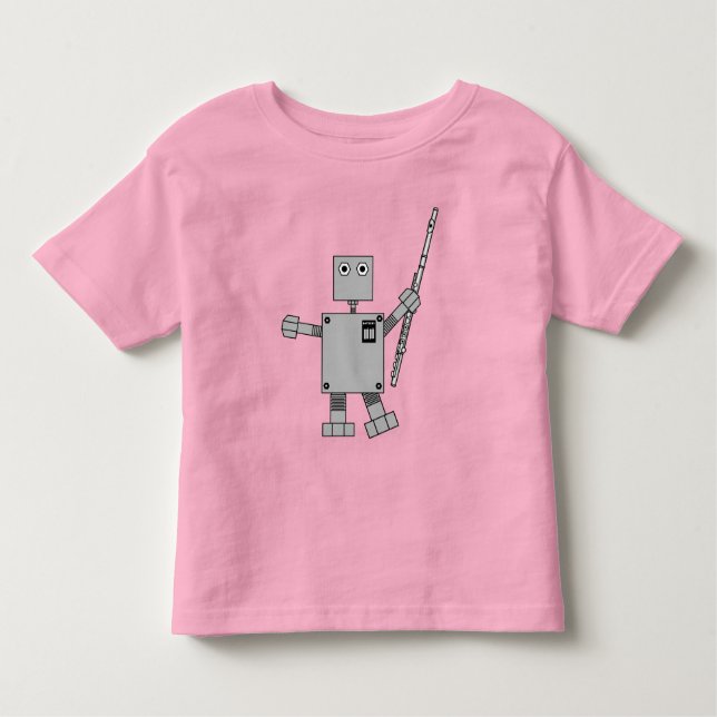 Flute Robot Kleinkind T-shirt (Vorderseite)
