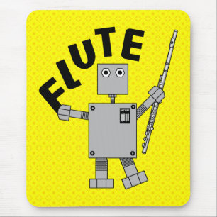 Flute Robot Text Mousepad