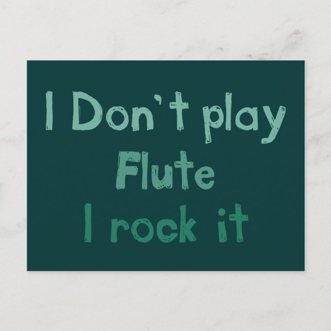 Flute Rock It Postcard Postkarte (Vorderseite)