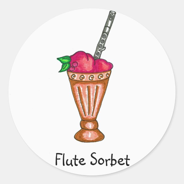 Flute Sorbet Sticker (Vorderseite)