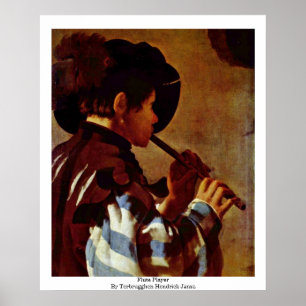 Flute Spieler von Terbrugghen Hendrick Jansz. Poster