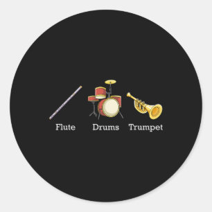 Flute Trompet Band Instrumente Subtile Anti T Runder Aufkleber