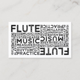 Flute Typografie Visitenkarte
