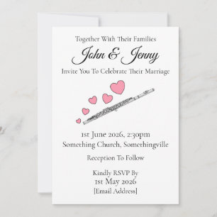 Flute Wedding Einladung Flutist Musicians