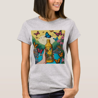 Flutende Flora: Nature-Inspiriert T - Shirt-Design T-Shirt