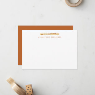 Flutenstationery - Personalisierte Flutwellen-Mitt Mitteilungskarte