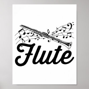 Flutist  Flute Orchestra Geschenk Idee Poster