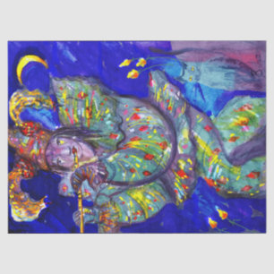 FLUTIST IN BLAU / Venezianische Karnevalsnacht Seidenpapier