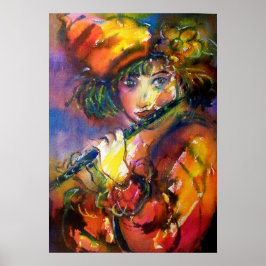 FLUTISTPORTRAIT / Venezianische Maskierung Poster