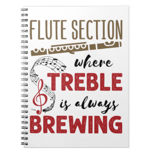 Flutsektion Marching Band Treble Breeling Notizblock