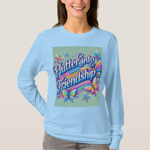 "Flutter in Friendship" Entworfen für lange Ärmel T-Shirt