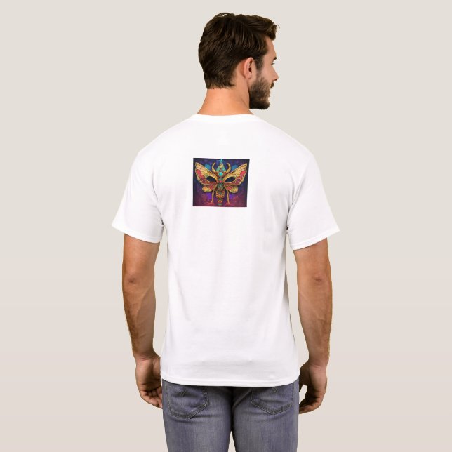 "Flutter in Style" oder "Flügel der Eleganz" T-Shirt (Schwarz voll)