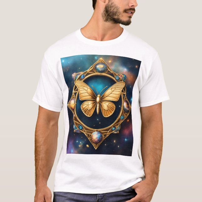 "Flutter in Style" oder "Flügel der Eleganz" T-Shirt (Vorderseite)