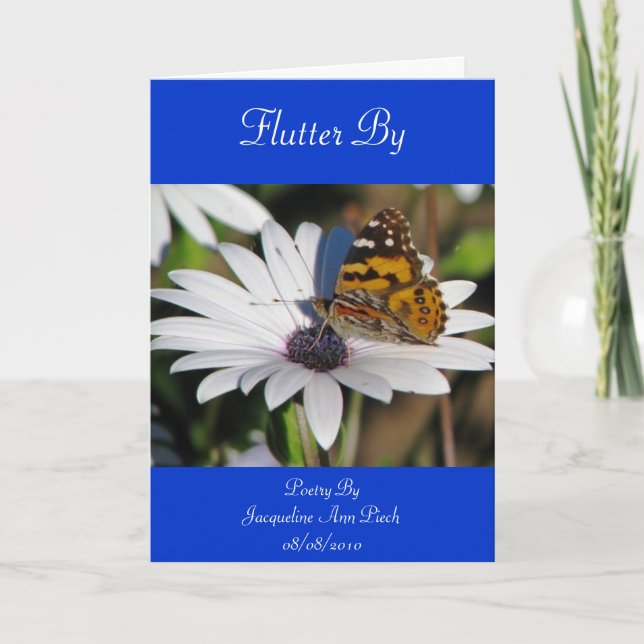 Flutter nach Poesie Grußkarte Karte (Vorderseite)
