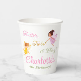 Flutter und Twirl Fairy Geburtstagsparty Cups Pappbecher