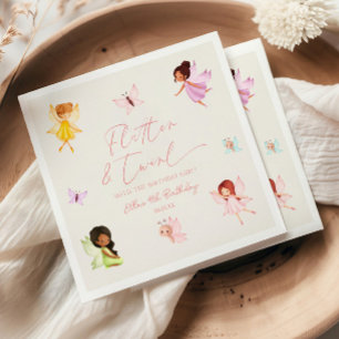Flutter und Twirl Verzauberte Geburtstagsparty der Serviette
