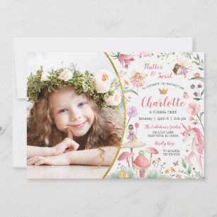 Flutter und Twirl Verzauberter Feengarten Foto Einladung