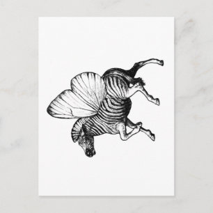 Flutter Zebra Postkarte