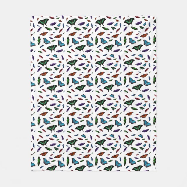 Flutterbies Fleece-Decke (Farbe wählen) Fleecedecke (Vorderseite)