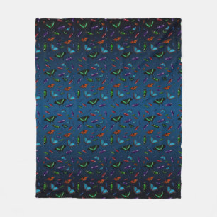Flutterbies Fleece-Decke (Navy Blau Mix) Fleecedecke