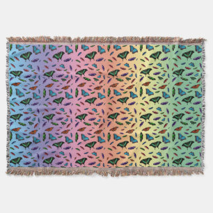 Flutterbies-Wurfdecke (Regenbogen) Decke