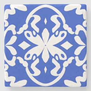 Flutterblauer Tile Steinuntersetzer