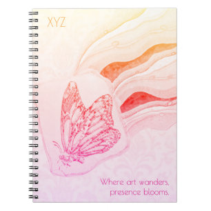 Flutterby Butterfly Spiral Notebook Notizblock