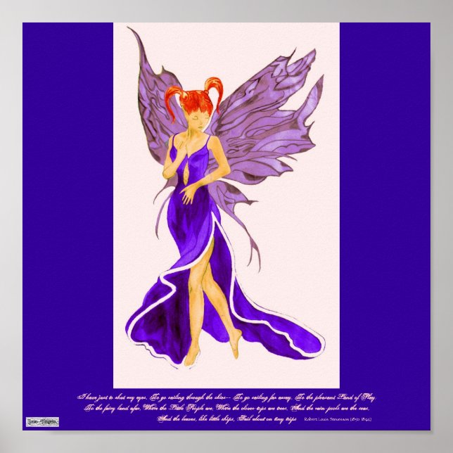 Flutterby-Fee (Damson) Poster (Vorne)