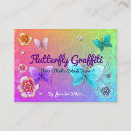 Flutterby Graffiti Jeweled ARTIST VENDOR SHOP Visitenkarte